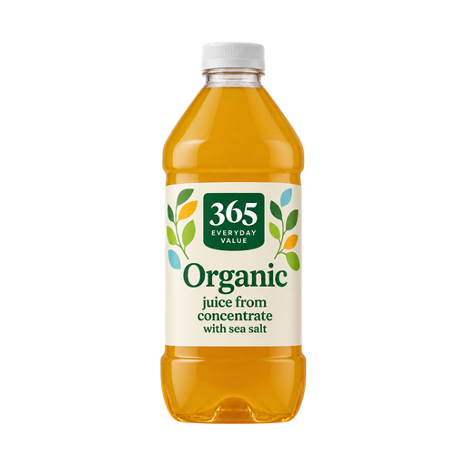 365 Everyday Value Organic juice from concentrate with sea salt — app catalog bottle illustration