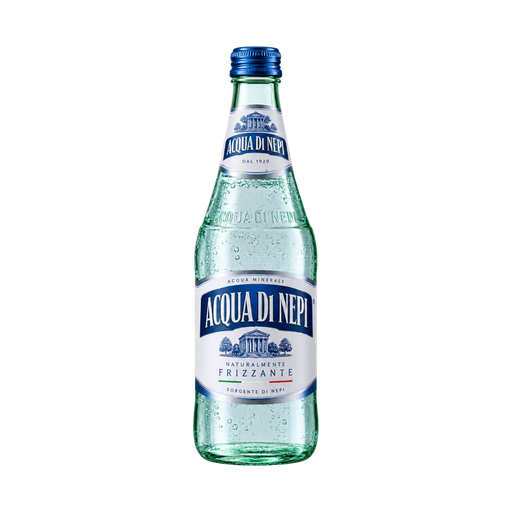 Acqua di Nepi Acqua minerale naturalmente frizzante — app catalog bottle illustration