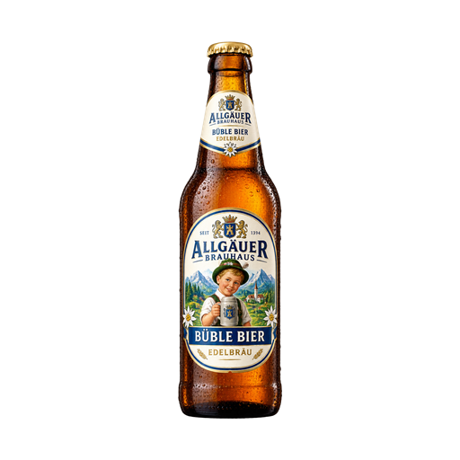 Allgäuer Brauhaus Büble Bier Edelbräu — app catalog bottle illustration