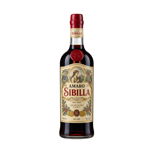 Amaro Sibilla — app catalog bottle illustration