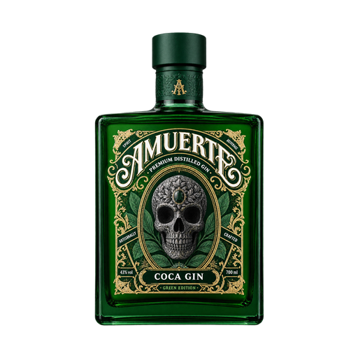 Amuerte Coca Gin Green Edition — app catalog bottle illustration