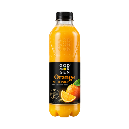God Morgen Orange Juice with Pulp — app catalog bottle illustration