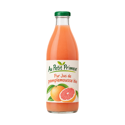 Au Petit Primeur Pur Jus de pamplemousse bio — app catalog bottle illustration