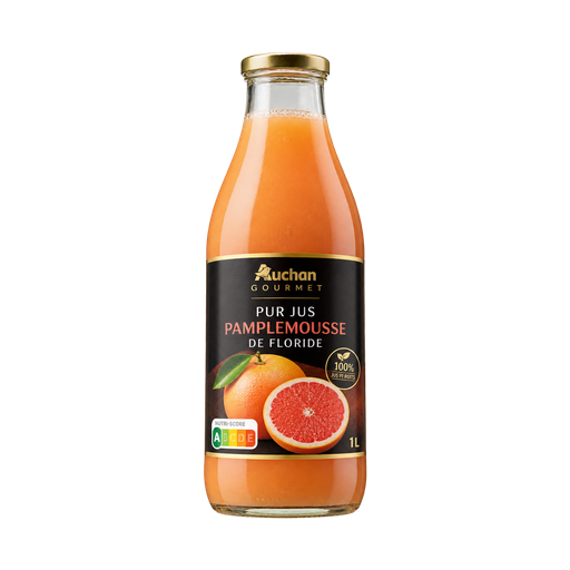 Auchan gourmet pur jus pamplemousse de floride — app catalog bottle illustration