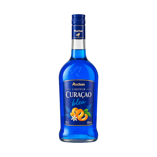 Auchan Liqueur Curaçao bleu — app catalog bottle illustration