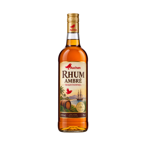 Auchan Rhum Ambré Traditionnel — app catalog bottle illustration