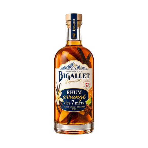 Bigallet Rhum arrangé des 7 mers — app catalog bottle illustration