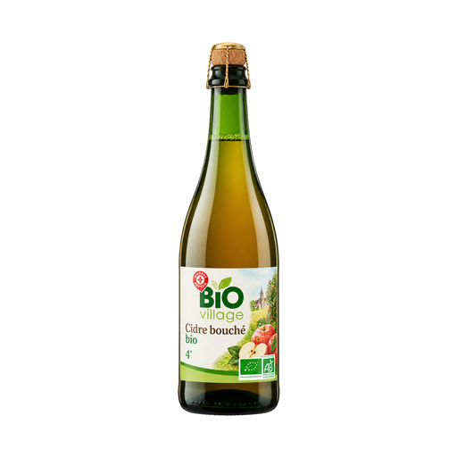 Bio Village Cidre bouché bio 4 ° — app catalog bottle illustration