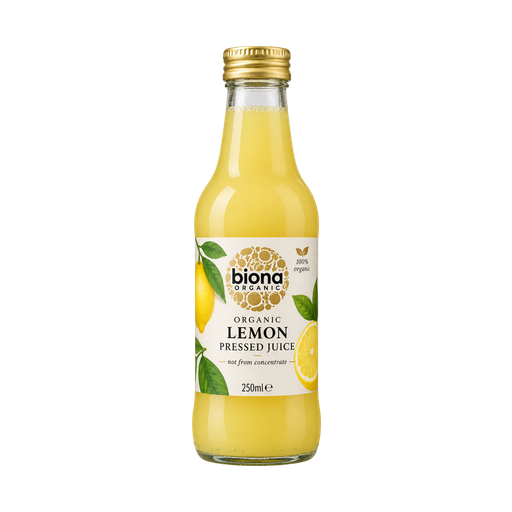 Biona Organic Lemon pressed juice — app catalog bottle illustration
