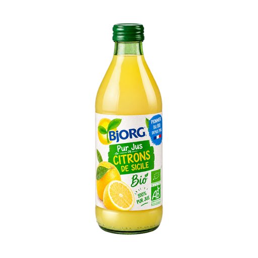 BJORG Pur Jus de Citrons de Sicile Bio — app catalog bottle illustration