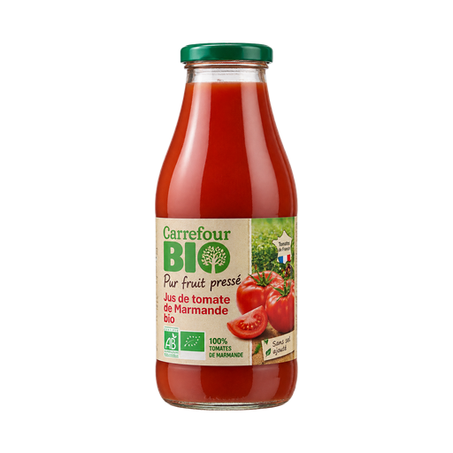 Carrefour BIO Pur fruit pressé - Jus de tomate de Marmande bio — app catalog bottle illustration