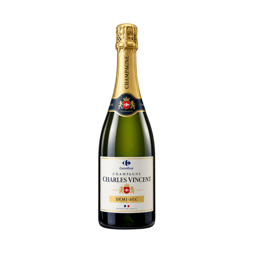 Carrefour Champagne CHARLES VINCENT DEMI-SEC — app catalog bottle illustration