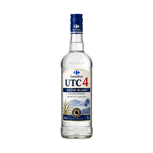 Carrefour UTC 4 Rhum Blanc Traditionnel Rhum de la Réunion — app catalog bottle illustration