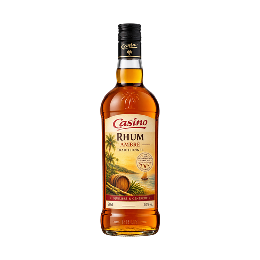 Casino Rhum ambré traditionnel Des départements français d'outremer — app catalog bottle illustration