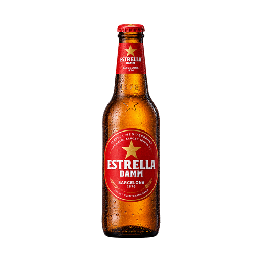 Cerveza Estrella Damm — app catalog bottle illustration