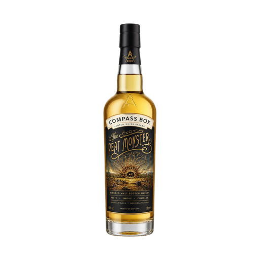 Compass Box The Peat Monster — app catalog bottle illustration