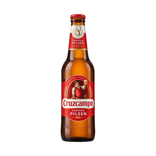 Cruzcampo Cerveza Pilsen — app catalog bottle illustration