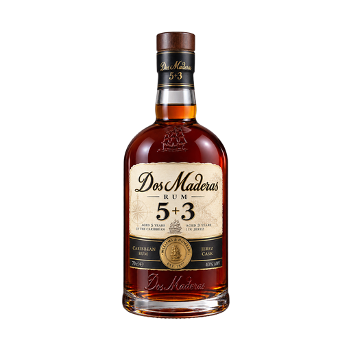 Dos Maderas 5+3 Rum — app catalog bottle illustration