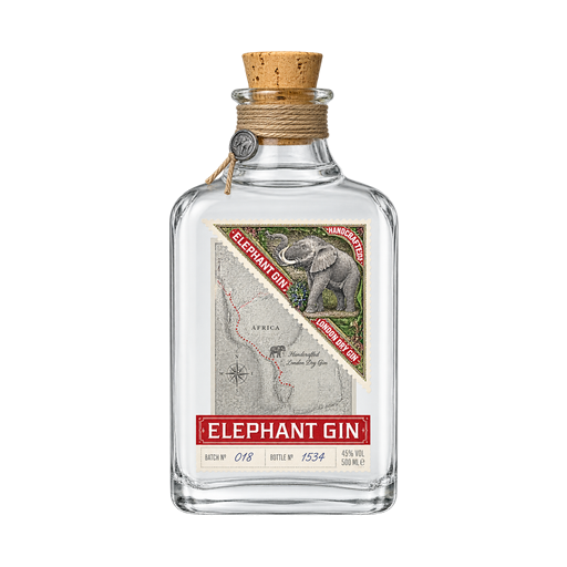 Elephant Gin Handcrafted London Dry Gin — app catalog bottle illustration