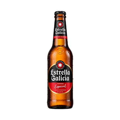 Estrella Galicia cerveza — app catalog bottle illustration