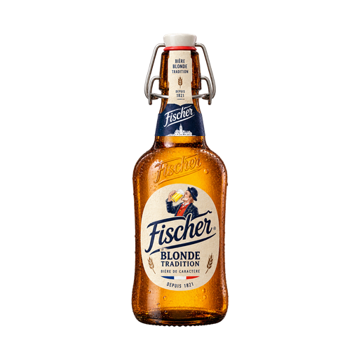 Fischer Blonde Tradition — app catalog bottle illustration