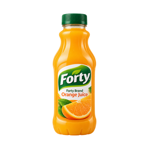 Forty Brand Orange Juice — app catalog bottle illustration