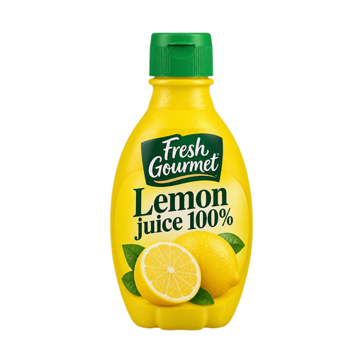 Fresh Gourmet Lemon juice 100% — app catalog bottle illustration