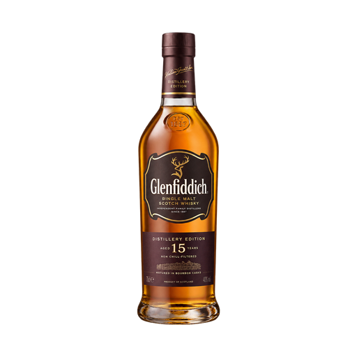 Glenfiddich 15 Years Old Distillery Edition Single Malt Scotch Whisky — app catalog bottle illustration