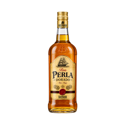 Hacendado Ron Perla Dorado. — app catalog bottle illustration