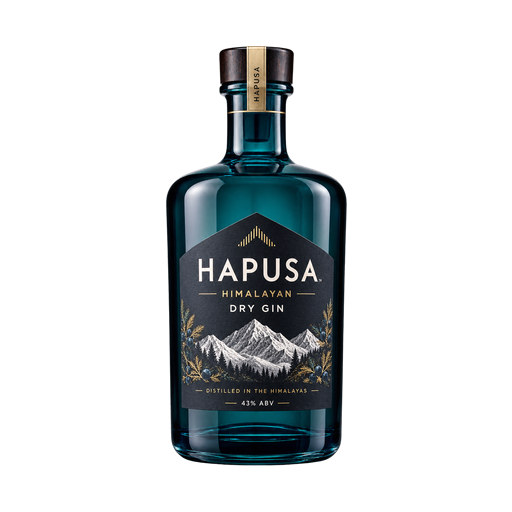 Hapusa Himalayan Dry Gin — app catalog bottle illustration