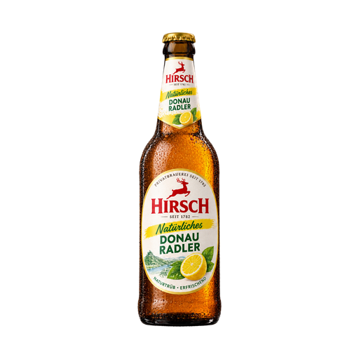 Hirsch Natürliches Donau Radler — app catalog bottle illustration