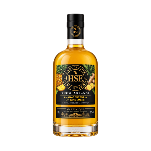 HSE Rhum arrangé ananas Victoria & gingembre — app catalog bottle illustration