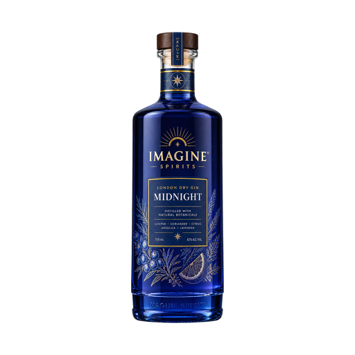 imagine spirits London Gin midnight — app catalog bottle illustration