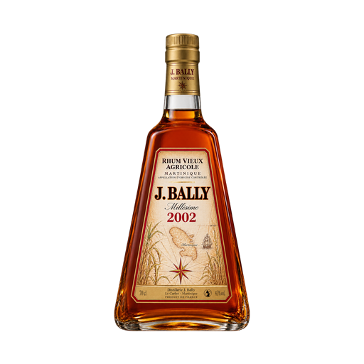J. Bally Rhum vieux agricole Martinique Millésime 2002 — app catalog bottle illustration