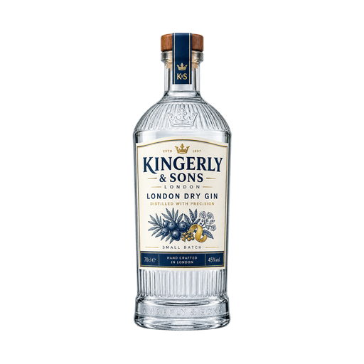 Kingerly & Sons London dry gin — app catalog bottle illustration