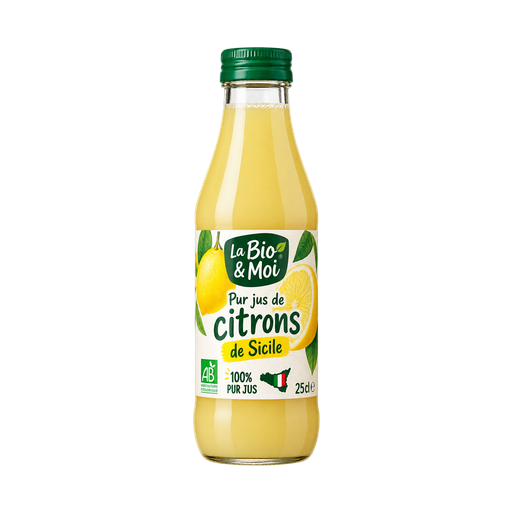 La Bio & Moi Pur jus de citrons de Sicile — app catalog bottle illustration