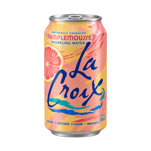 La Croix Naturally Essenced Pamplemousse Sparkling Water — app catalog bottle illustration