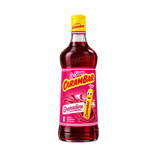 Le sirop Carambar - Grenadine — app catalog bottle illustration