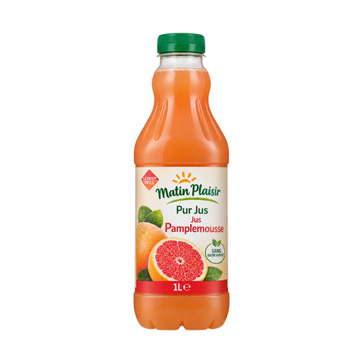 LEADER PRICE Matin Plaisir - Pur Jus Jus Pamplemousse — app catalog bottle illustration