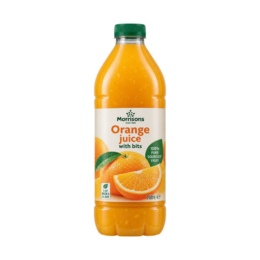 Morrisons Orange juice with bits — app catalog bottle illustration