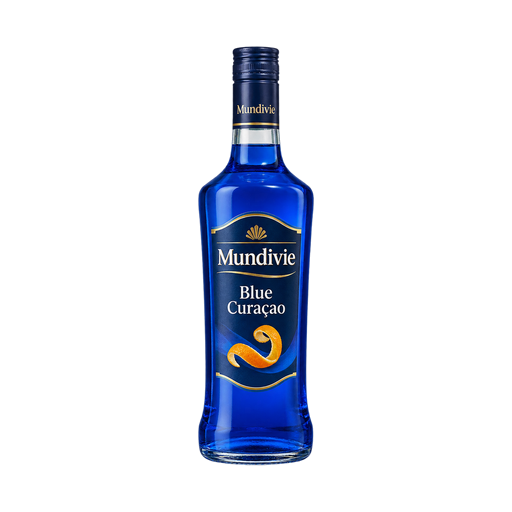 Mundivie Blue Curaçao — app catalog bottle illustration