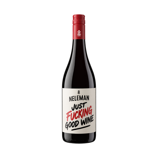 Neleman Just fucking good wine — app catalog bottle illustration
