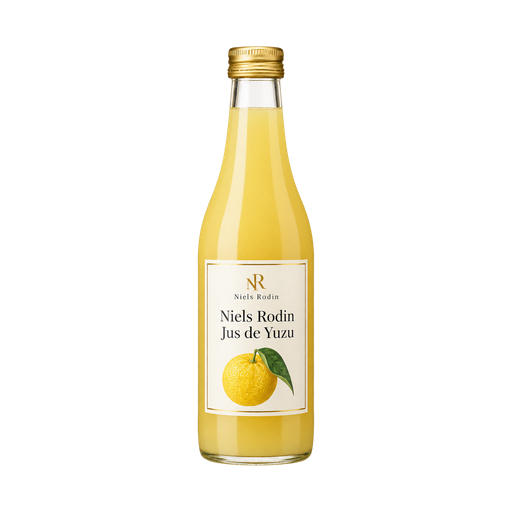 Niels Rodin Jus de Yuzu — app catalog bottle illustration