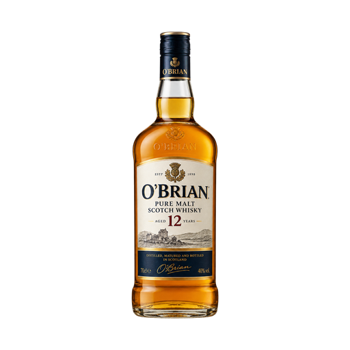 O'Brian Pure Malt Scotch Whisky aged 12 years — app catalog bottle illustration