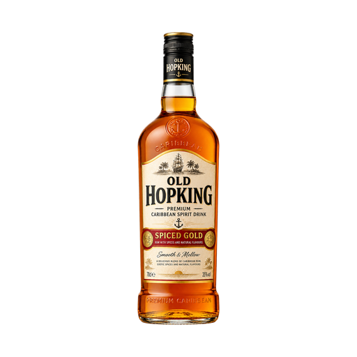 Old Hopking Premium Caribbean Spirit Drink - Spiced Gold — app catalog bottle illustration