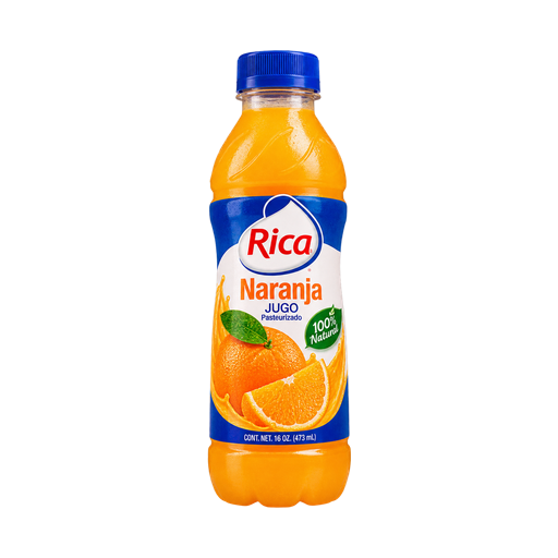 Pasteurizadora Rica Orange juice drink — app catalog bottle illustration