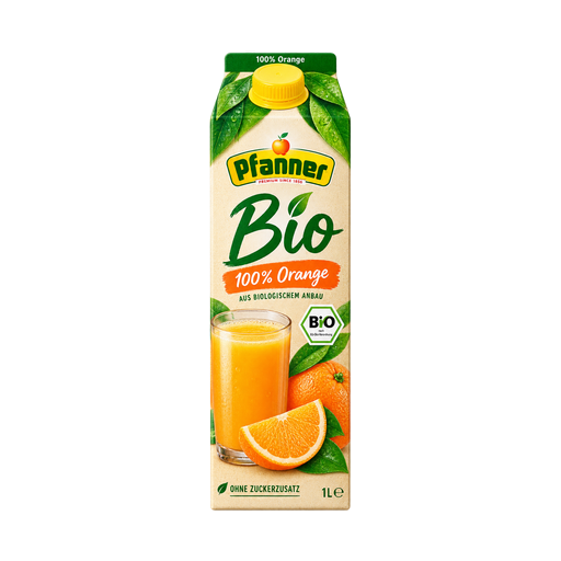 Pfanner Bio orange juice — app catalog bottle illustration