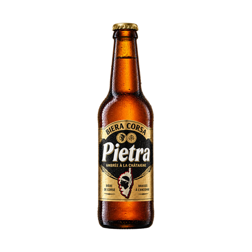 Pietra biera corsa ambrée à la châtaigne — app catalog bottle illustration