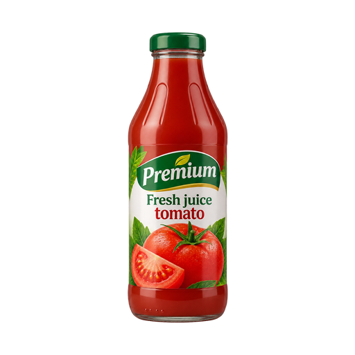 Premium Fresh juice tomato — app catalog bottle illustration