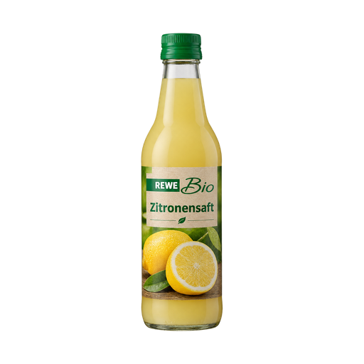 REWE Bio Zitronensaft — app catalog bottle illustration
